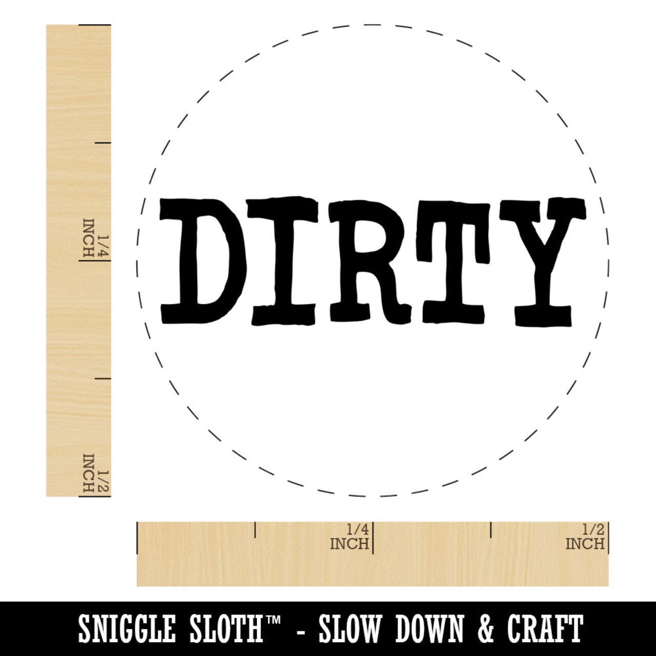 Dirty Fun Text Self-Inking Rubber Stamp for Stamping Crafting Planners
